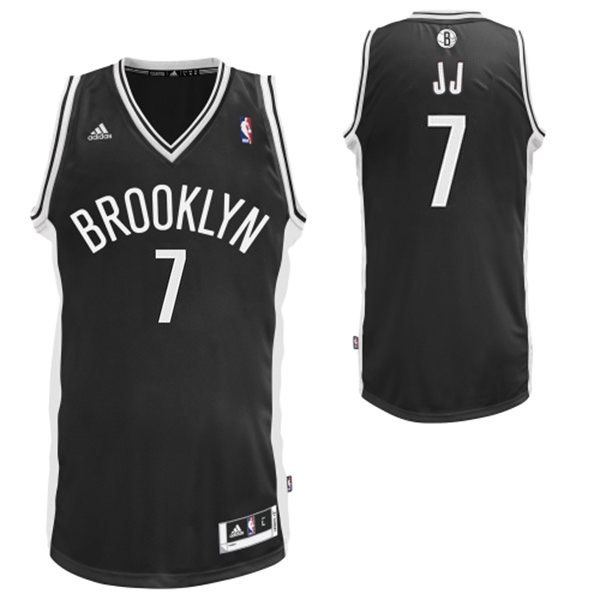 Men's  Brooklyn Nets #7 Joe Johnson Nickname JJ Swingman Jersey